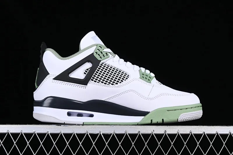All categories Air Jordan Jordan series basketball shoes Air Jordan 4 foreign trade version Air Jordan 4 Retro "Seafoam" AJ4 Joe 4 white and green AQ9129-103